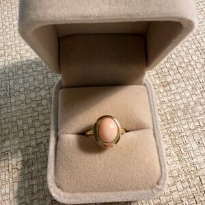 Antique 14k Gold and Coral Ring